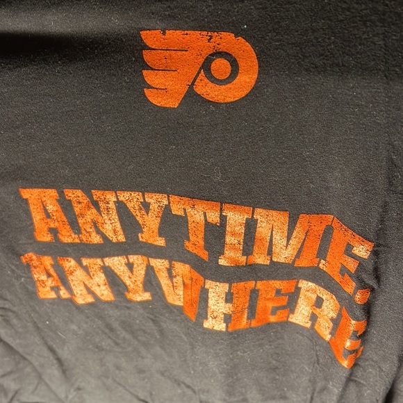 NHL Men’s Flyers Anytime Anywhere Tee Color Black Size Large - Picture 2 of 4